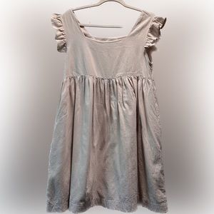 Light pink dress with ruffle cap sleeves and pockets size small/medium
